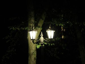 Lampioane in parcul balnear